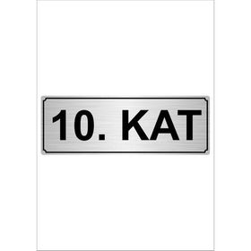 Özarslan Dizayn 10 kat 10x20 cm Gümüş Metal Yönlendirme Levhası