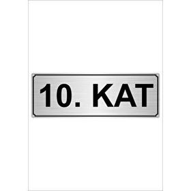 Özarslan Dizayn 10 kat 10x20 cm Gümüş Metal Yönlendirme Levhası