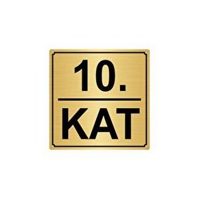 Özarslan Dizayn 10 kat 15x15 cm Metal Altın Metal Yönlendirme Levhası