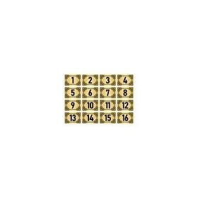 Özarslan Dizayn 10x15 cm Altın Renk 16 Adet Metal Kapı Masa Dolap Numara Levhası