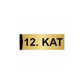Özarslan Dizayn 12.kat 7x20 cm Altın Renk Metal Yönlendirme Levhası
