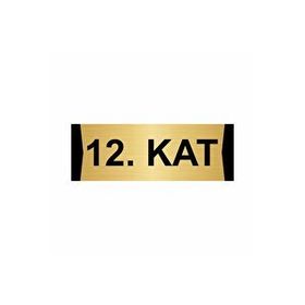 Özarslan Dizayn 12.kat 7x20 cm Altın Renk Metal Yönlendirme Levhası
