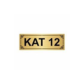 Özarslan Dizayn 12.kat 7x20 cm Altın Renk Metal Yönlendirme Levhası