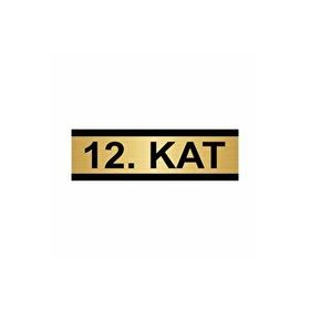 Özarslan Dizayn 12.kat 7x20 cm Altın Renk Metal Yönlendirme Levhası