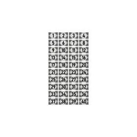 Özarslan Dizayn 3.5x5 cm Gümüş Renk 40 Adet Metal Kapı Masa Dolap Numara Levhası