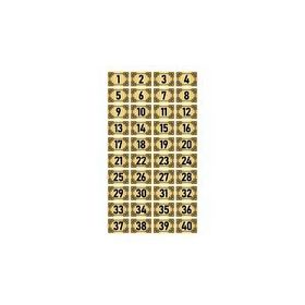 Özarslan Dizayn 5x7 cm Altın Renk 40 Adet Metal Kapı Masa Dolap Numara Levhası