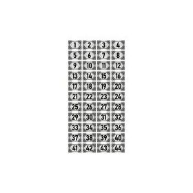 Özarslan Dizayn 5x7 cm Gümüş Renk 44 Adet Metal Kapı Masa Dolap Numara Levhası