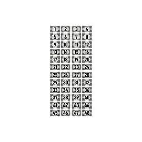 Özarslan Dizayn 5x7 cm Gümüş Renk 48 Adet Metal Kapı Masa Dolap Numara Levhası