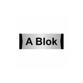 Özarslan Dizayn A Blok 10x20 cm Gümüş Renk Metal Yönlendirme Levhası