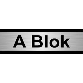 Özarslan Dizayn A Blok 5x20 cm Gümüş Renk Metal Yönlendirme Levhası