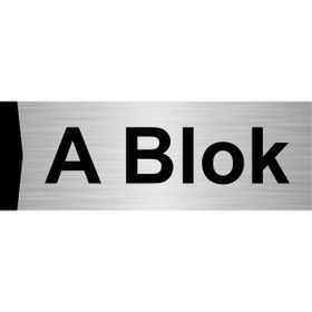 Özarslan Dizayn A Blok 5x20 cm Gümüş Renk Metal Yönlendirme Levhası