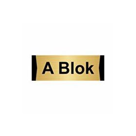 Özarslan Dizayn A Blok 7x20 cm Altın Renk Metal Yönlendirme Levhası