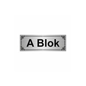 Özarslan Dizayn A Blok 7x20 cm Gümüş Renk Metal Yönlendirme Levhası