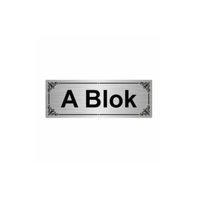 Özarslan Dizayn A Blok 7x20 cm Gümüş Renk Metal Yönlendirme Levhası