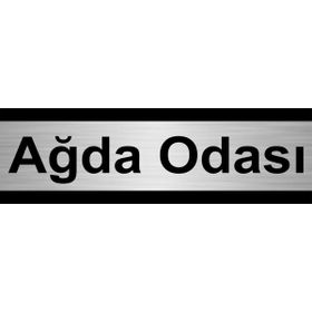 Özarslan Dizayn Ağda Odası 10x20 cm Gümüş Renk Metal Yönlendirme Levhası