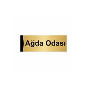 Özarslan Dizayn Ağda Odası 5x20 cm Altın Renk Metal Yönlendirme Levhası