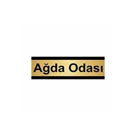 Özarslan Dizayn Ağda Odası 5x20 cm Altın Renk Metal Yönlendirme Levhası