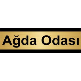 Özarslan Dizayn Ağda Odası 5x20 cm Altın Renk Metal Yönlendirme Levhası