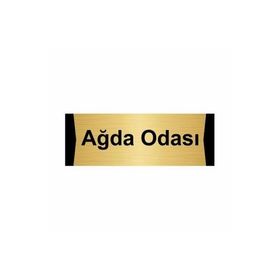 Özarslan Dizayn Ağda Odası 7x20 cm Altın Renk Metal Yönlendirme Levhası