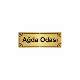 Özarslan Dizayn Ağda Odası 7x20 cm Altın Renk Metal Yönlendirme Levhası