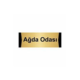 Özarslan Dizayn Ağda Odası 7x20 cm Altın Renk Metal Yönlendirme Levhası