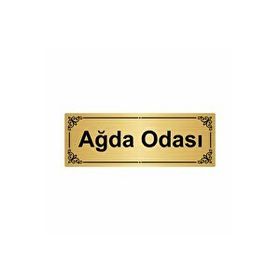 Özarslan Dizayn Ağda Odası 7x20 cm Altın Renk Metal Yönlendirme Levhası