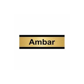 Özarslan Dizayn Ambar 10x20 cm Altın Renk Metal Yönlendirme Levhası