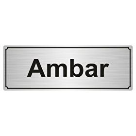 Özarslan Dizayn Ambar 10x20 cm Gümüş Renk Metal Yönlendirme Levhası