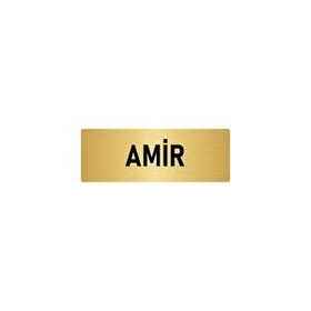 Özarslan Dizayn Amir 10x20 cm Altın Renk Metal Yönlendirme Levhası