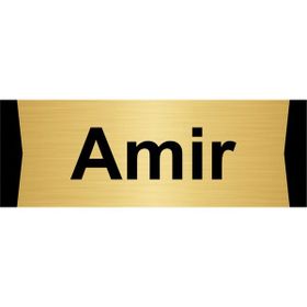 Özarslan Dizayn Amir 5x20 cm Altın Renk Metal Yönlendirme Levhası