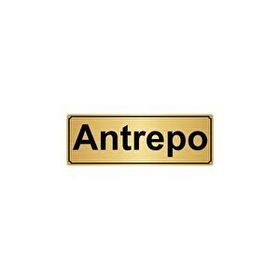 Özarslan Dizayn Antrepo 10x20 cm Altın Renk Metal Yönlendirme Levhası