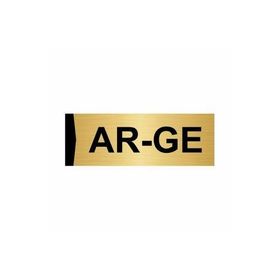 Özarslan Dizayn Ar-ge 10x20 cm Altın Renk Metal Yönlendirme Levhası
