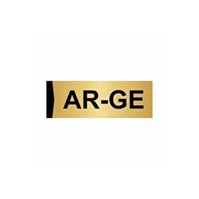Özarslan Dizayn Ar-ge 10x20 cm Altın Renk Metal Yönlendirme Levhası