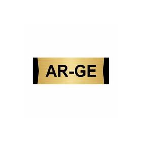 Özarslan Dizayn Ar-ge 10x20 cm Altın Renk Metal Yönlendirme Levhası