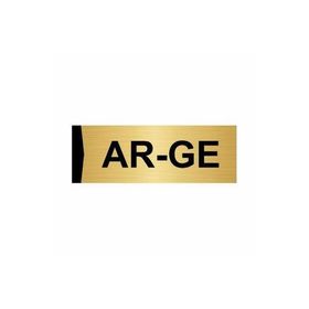 Özarslan Dizayn Ar-ge 7x20 cm Altın Renk Metal Yönlendirme Levhası