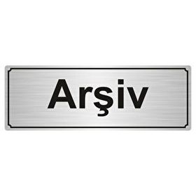 Özarslan Dizayn Arşiv 10x20 cm Altın Renk Metal Yönlendirme Levhası
