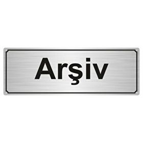 Özarslan Dizayn Arşiv 5x20 cm Altın Renk Metal Yönlendirme Levhası