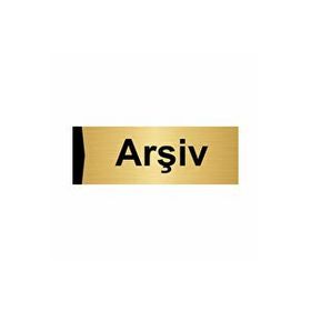 Özarslan Dizayn Arşiv 5x20 cm Altın Renk Metal Yönlendirme Levhası