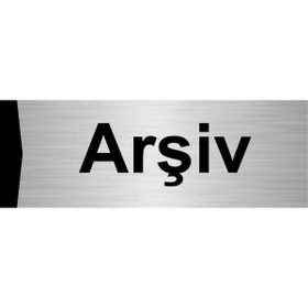 Özarslan Dizayn Arşiv 5x20 cm Gümüş Renk Metal Yönlendirme Levhası