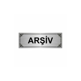 Özarslan Dizayn Arşiv 7x20 cm Gümüş Renk Metal Yönlendirme Levhası