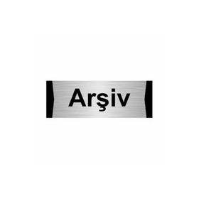 Özarslan Dizayn Arşiv 7x20 cm Gümüş Renk Metal Yönlendirme Levhası