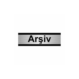 Özarslan Dizayn Arşiv 7x20 cm Gümüş Renk Metal Yönlendirme Levhası