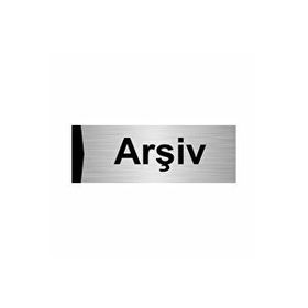 Özarslan Dizayn Arşiv 7x20 cm Gümüş Renk Metal Yönlendirme Levhası