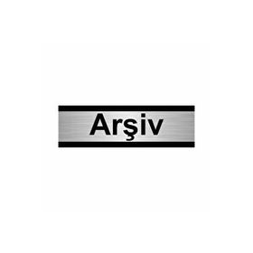 Özarslan Dizayn Arşiv 7x20 cm Gümüş Renk Metal Yönlendirme Levhası