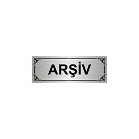 Özarslan Dizayn Arşiv 7x20 cm Gümüş Renk Metal Yönlendirme Levhası