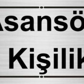 Özarslan Dizayn Asansör 10 Kişiliktir 7x20 cm Gümüş Renk Metal Yönlendirme Levhası