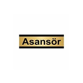 Özarslan Dizayn Asansör 10x20 cm Altın Renk Metal Yönlendirme Levhası