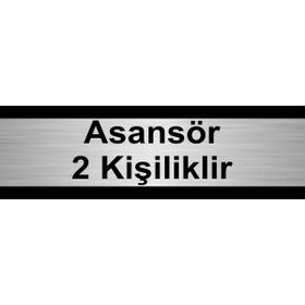 Özarslan Dizayn Asansör 2 Kişiliktir 5x20 cm Gümüş Renk Metal Yönlendirme Levhası