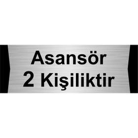Özarslan Dizayn Asansör 2 Kişiliktir 5x20 cm Gümüş Renk Metal Yönlendirme Levhası