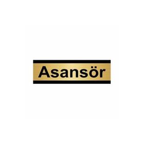 Özarslan Dizayn Asansör 5x20 cm Altın Renk Metal Yönlendirme Levhası